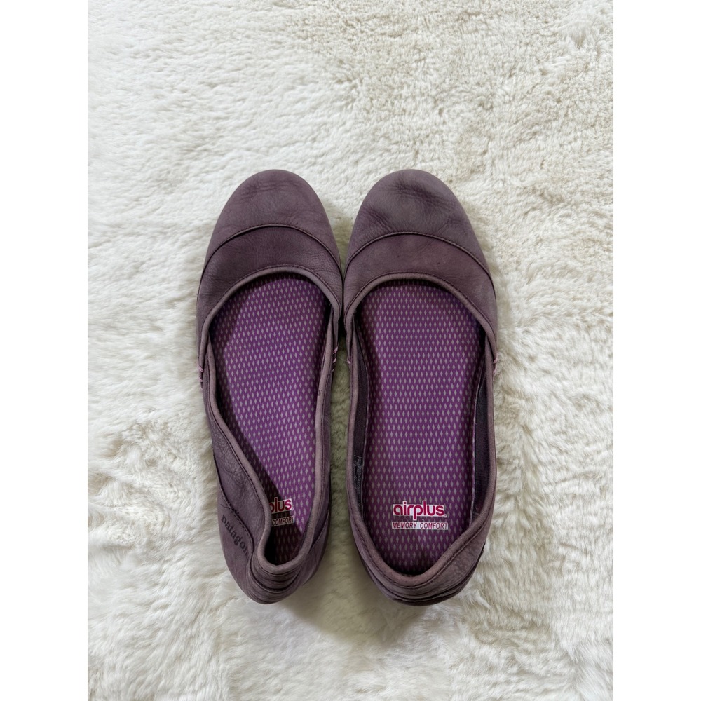 Patagonia Maha Smooth Flats 9 Wine Purple Leather Comfort Ballet Shoes Gorpcore
